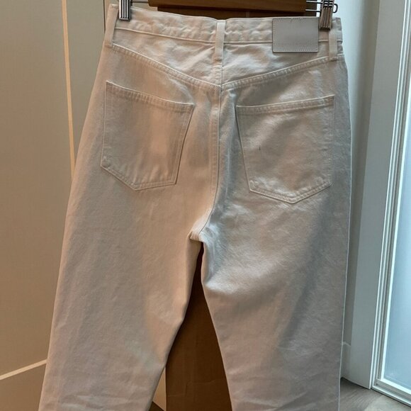 Denim Forum The BF High Rise Loose 28L 100% Cotton Denim Jeans Ecru Sz 26 - Picture 6 of 13